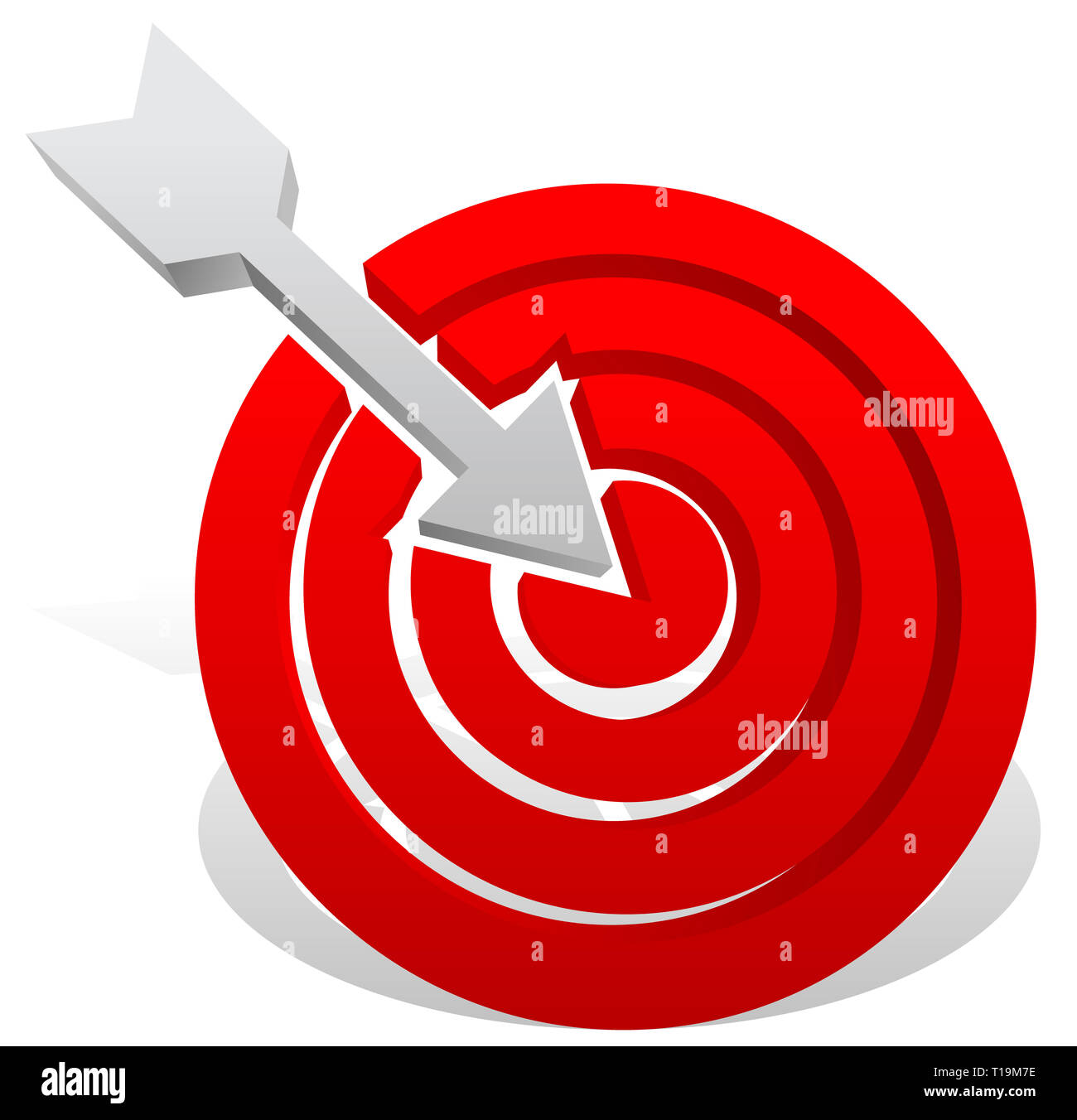 Arrow in red target. Precision, bullseye, accuracy, goals, success ...