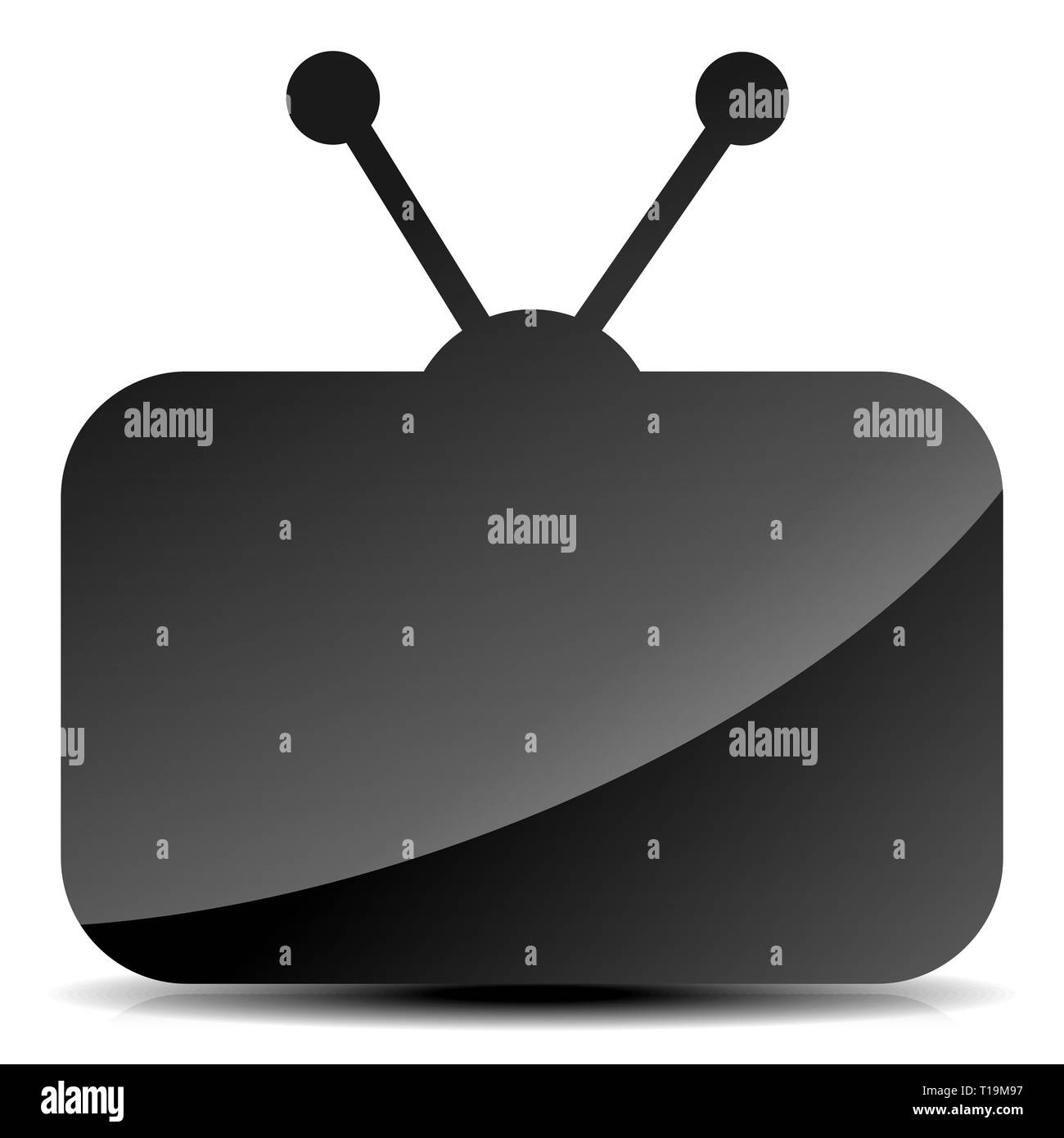 Glossy television symbol Stock Photo - Alamy