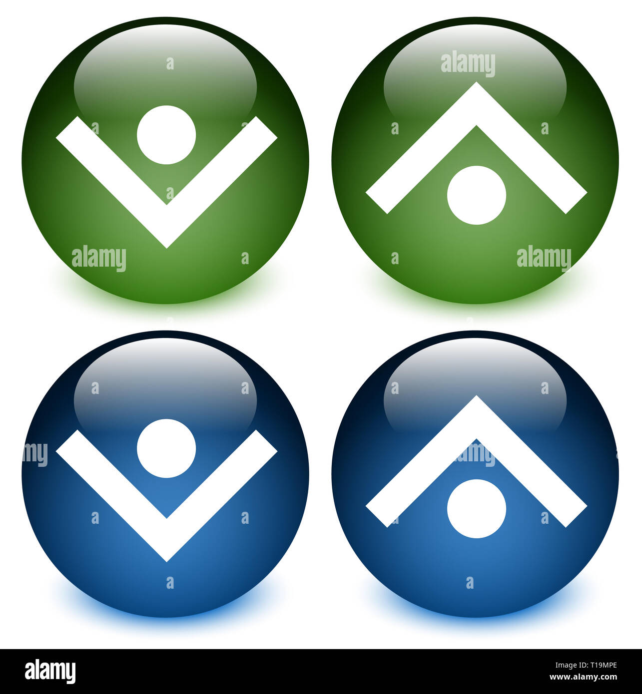 Scroll up scroll down buttons Cut Out Stock Images & Pictures - Alamy