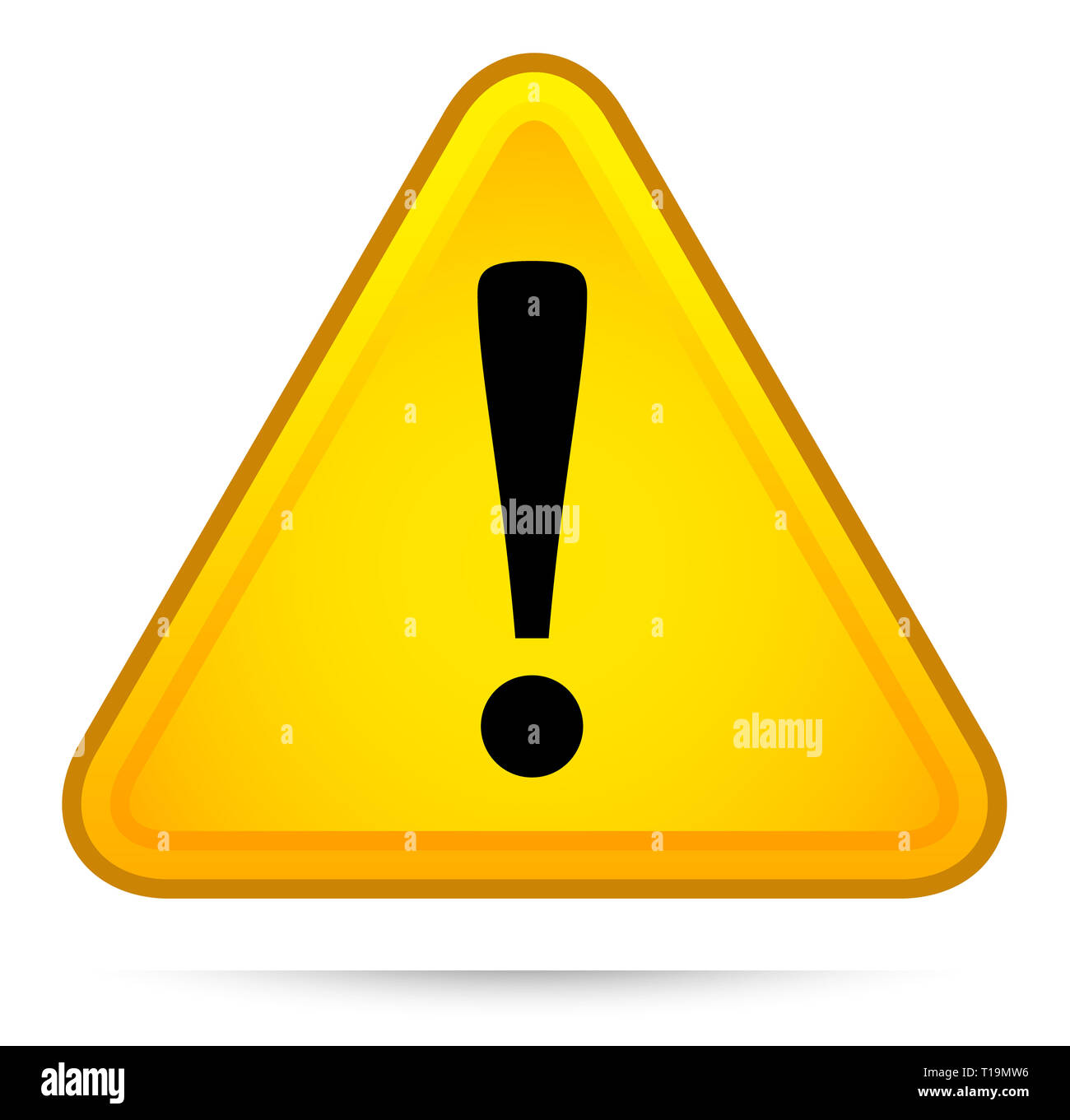 Triangle warning sign with exclamation point. Forewarn, caution ...