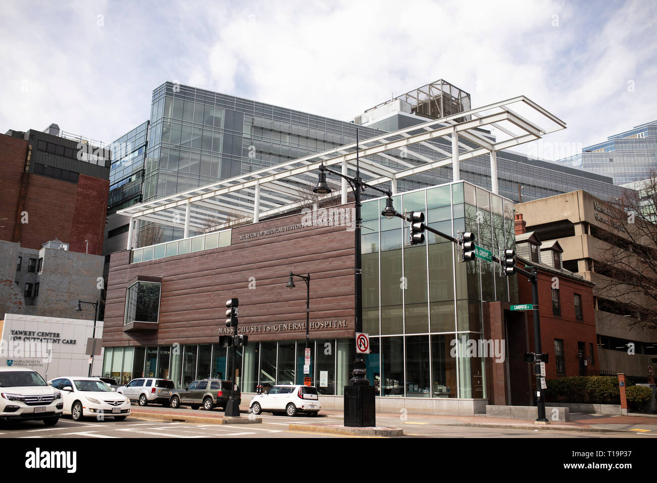 Massachusetts General Hospital building on Cambridge Street at Grove Street in Boston