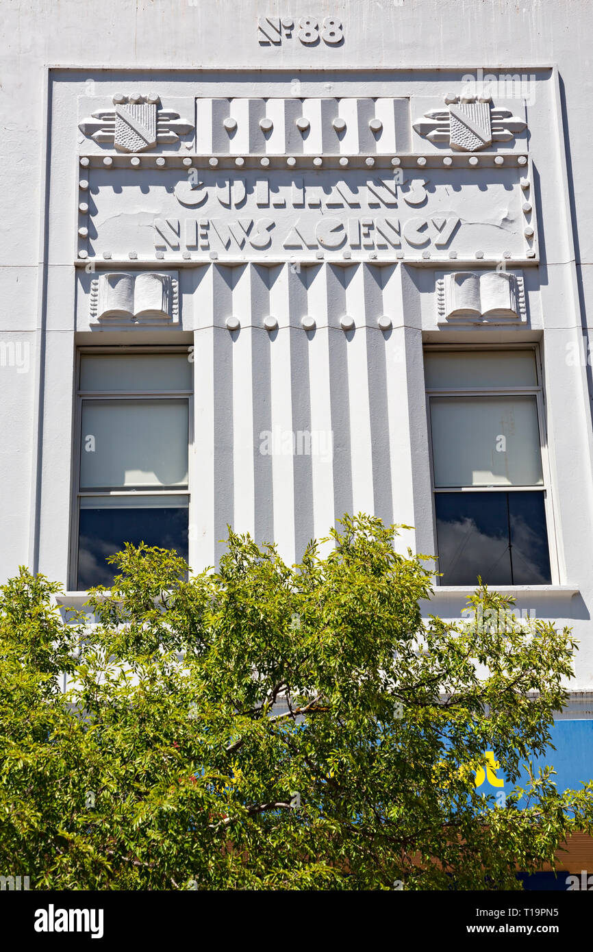 The former Art Deco Gullan's Newsagency.The Bridge Mall area of
