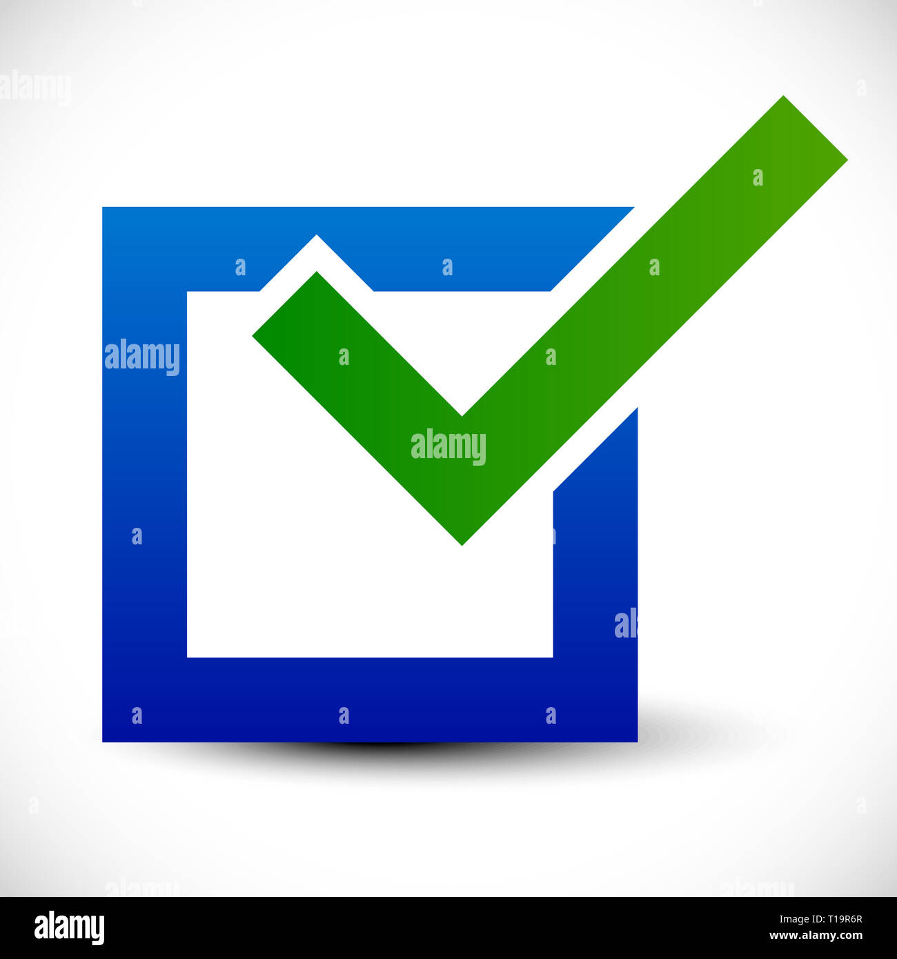 Simple checkbox icon Stock Photo - Alamy