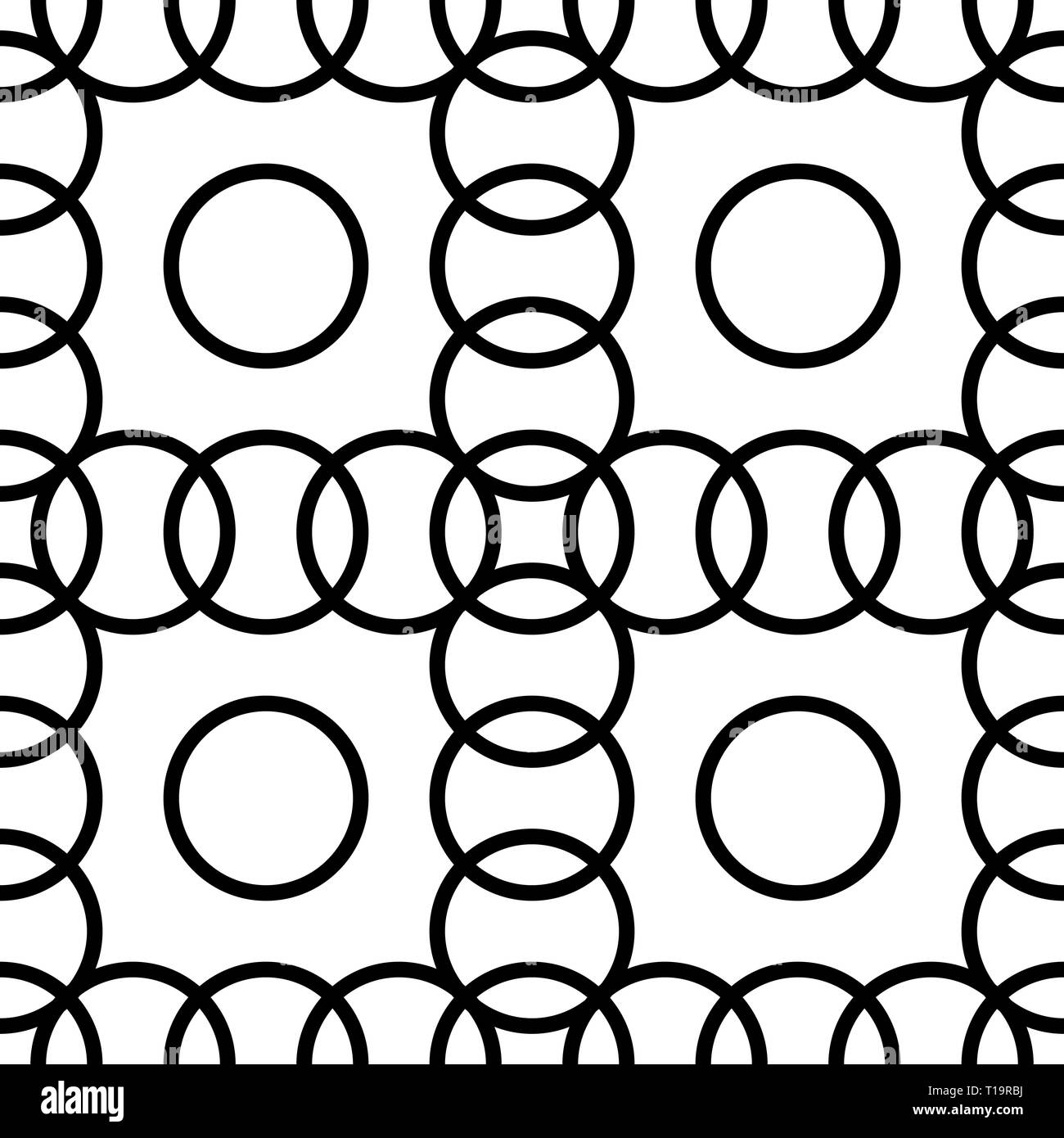 Repeatable circle pattern, border. Editable vector illustration Stock ...