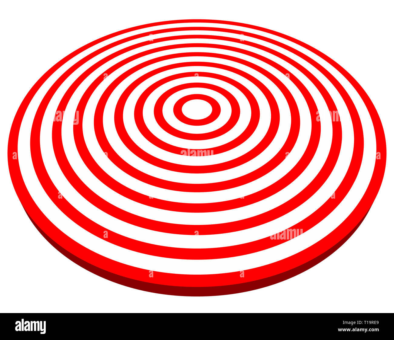 3d, red target isolated on white. Objective, accuracy, precise concepts ...