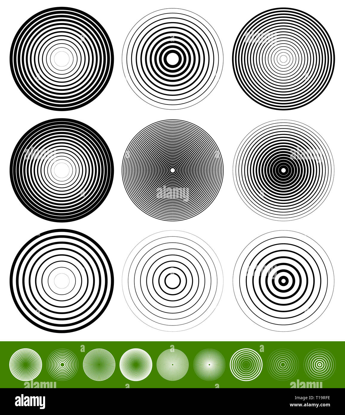 Concentric Circle Elements / Backgrounds. Abstract circle pattern Stock ...