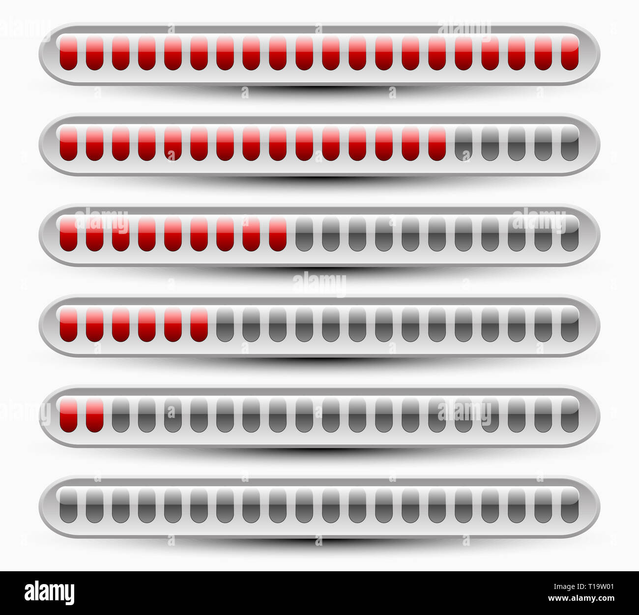 Loading or measuring bars, interface elements Stock Photo - Alamy