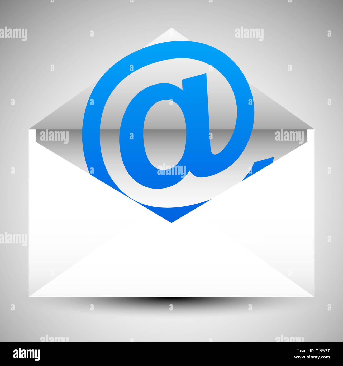 Envelope with at symbol. Email, letter, correspondance, support concepts Stock Photo Alamy