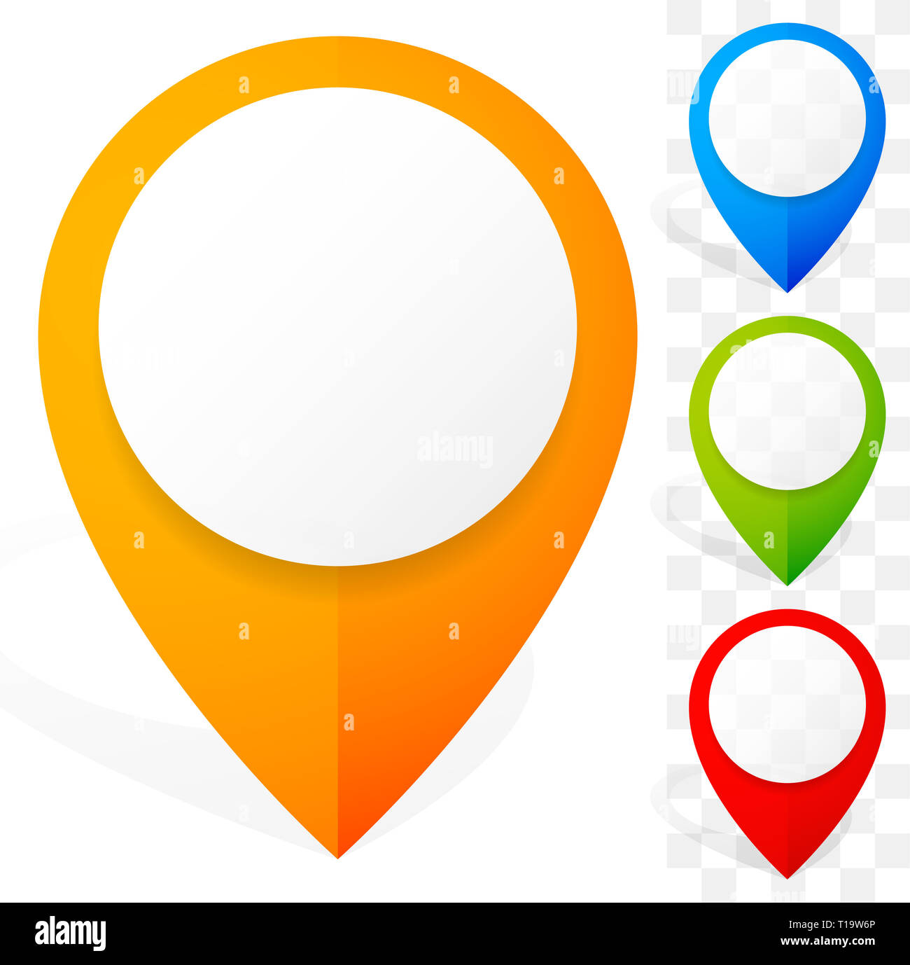 Set of colorful map marker, map pin icons. Vector Stock Photo - Alamy