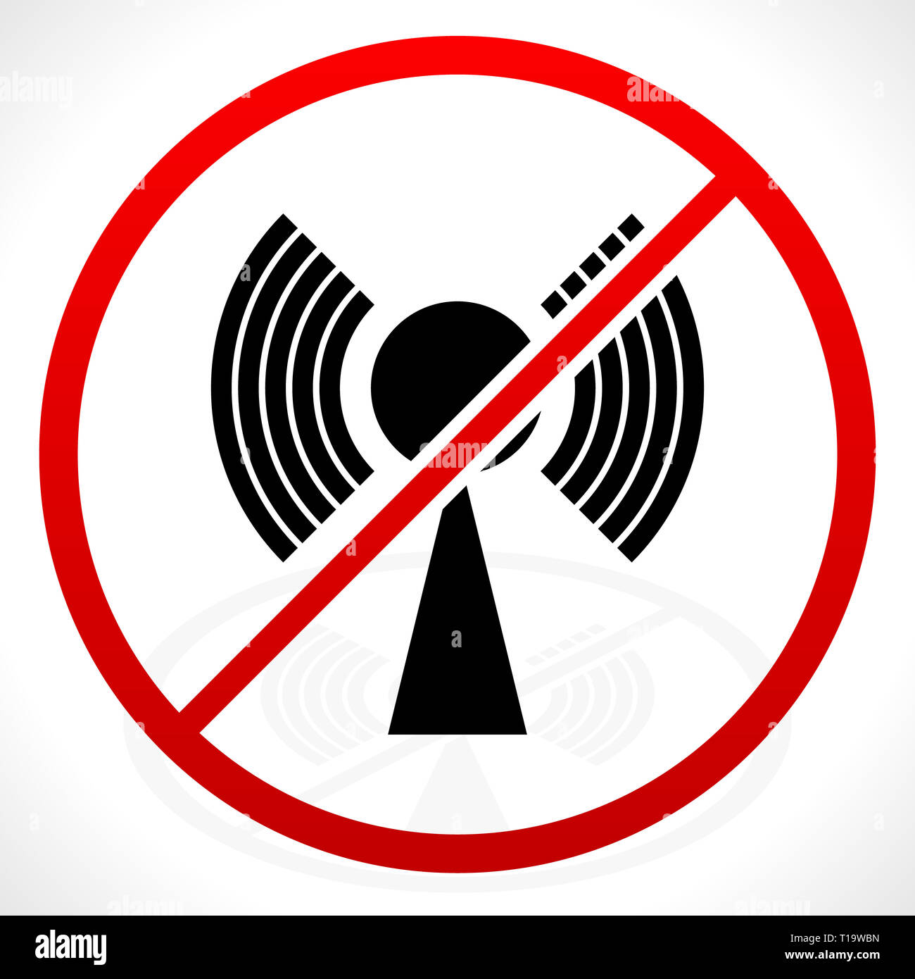 No signal, bad antenna concepts. Vector icon Stock Photo - Alamy