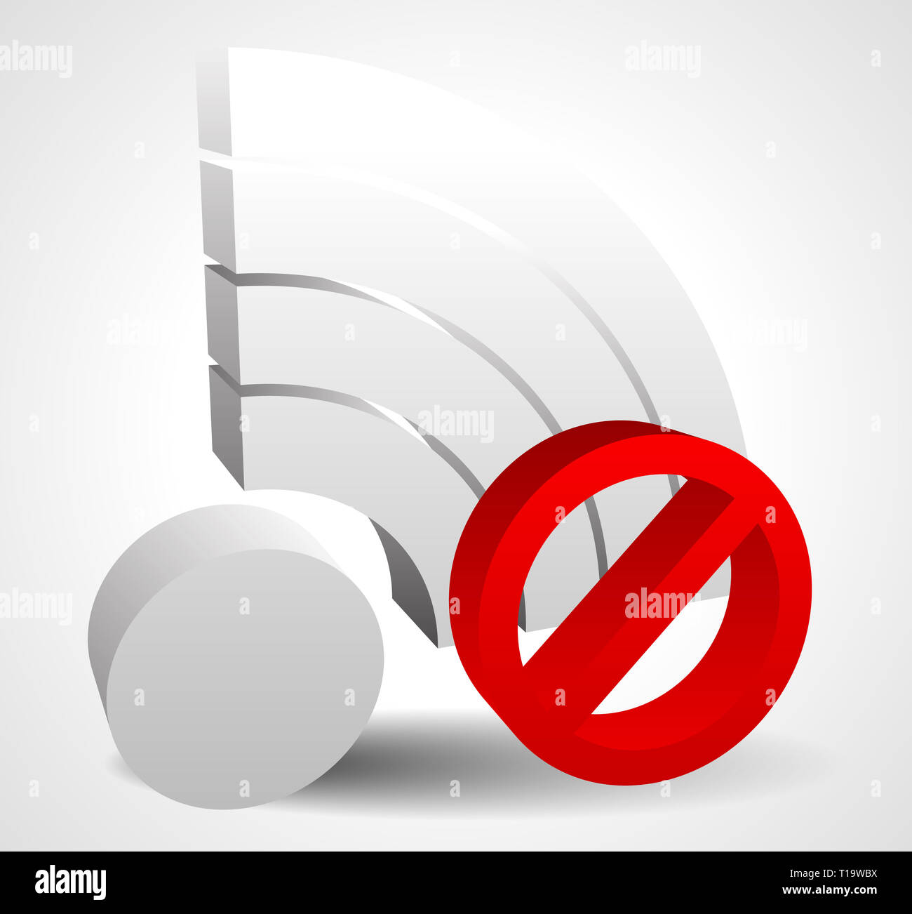 No signal, bad antenna concepts. Vector icon Stock Photo - Alamy