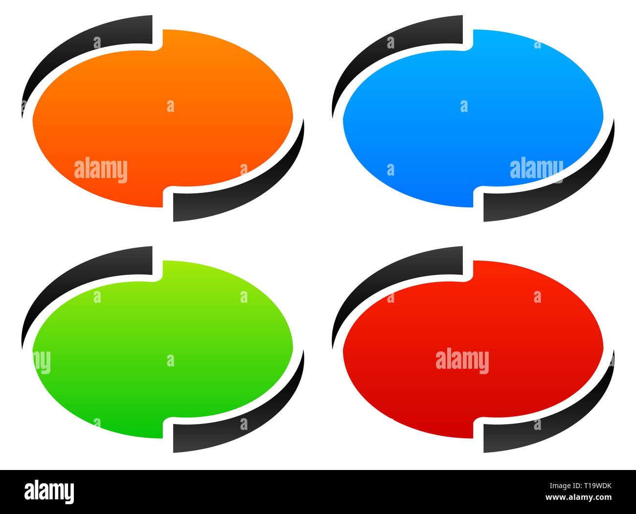 Circle, oval, ellipse design elements / backgrounds. vector graphic ...