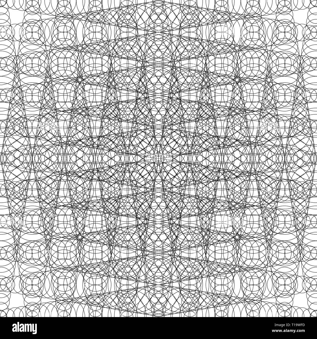 Black and white repeating pattern with abstract geometry Stock Photo ...