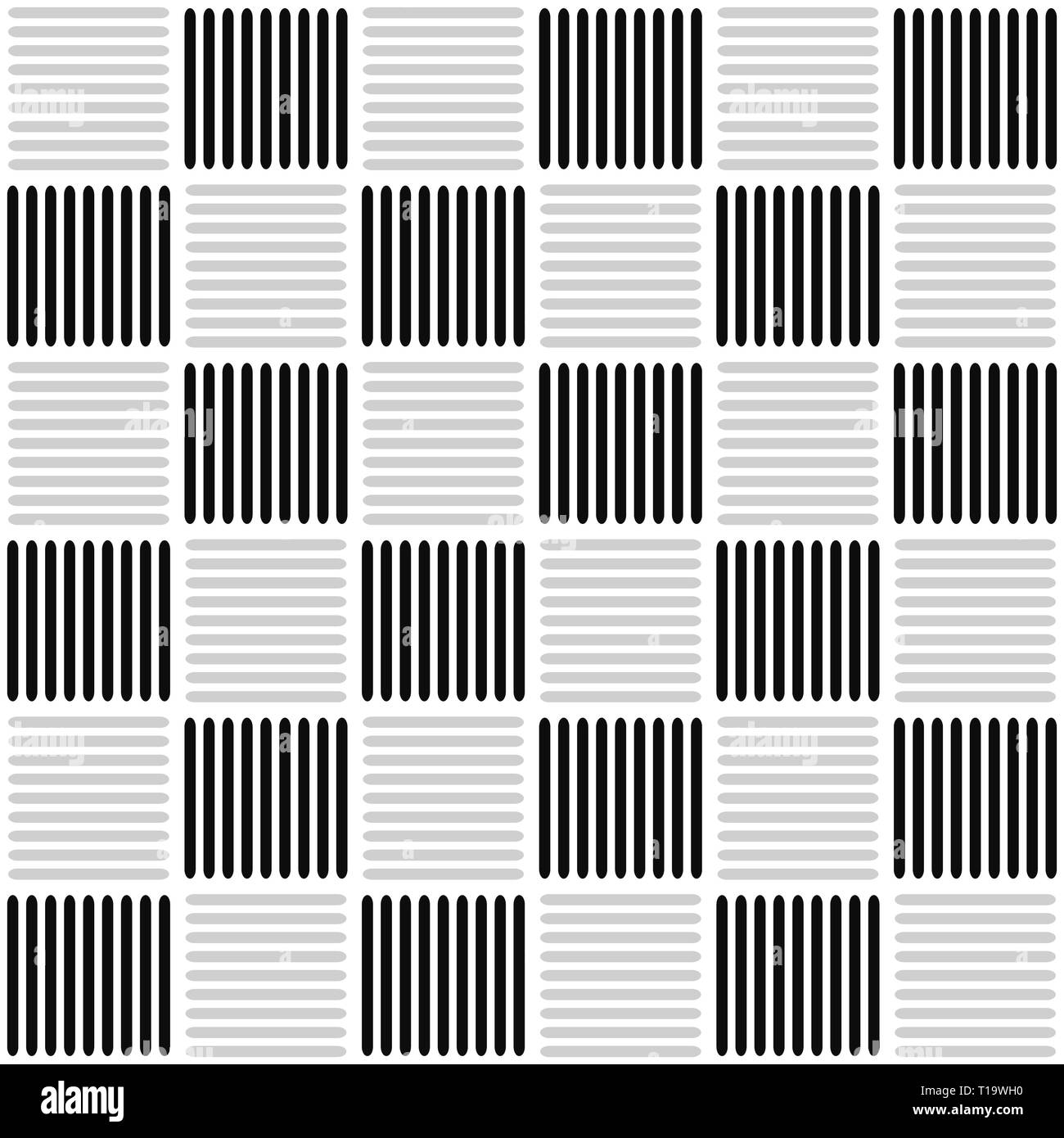 Black and white seamless pattern with striped squares (repeatable Stock ...