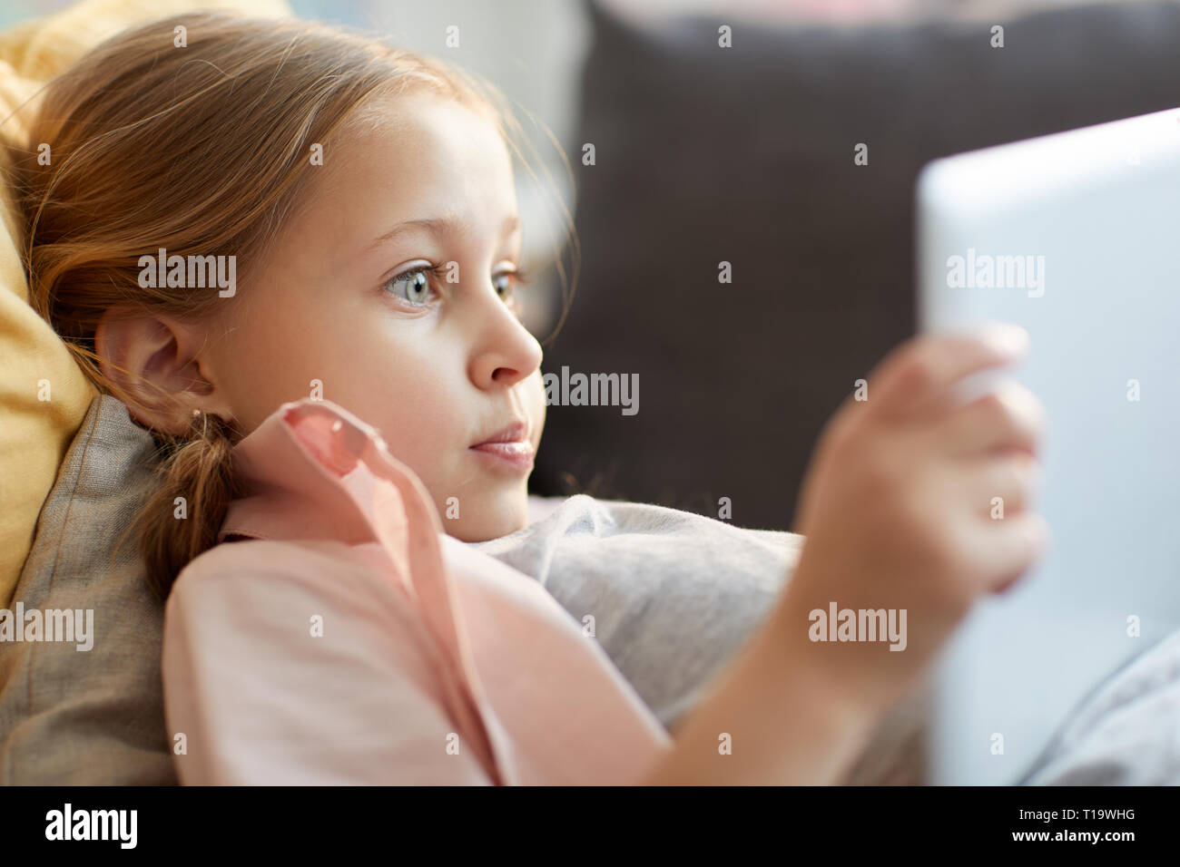 Child computer alone shocked hi-res stock photography and images - Alamy