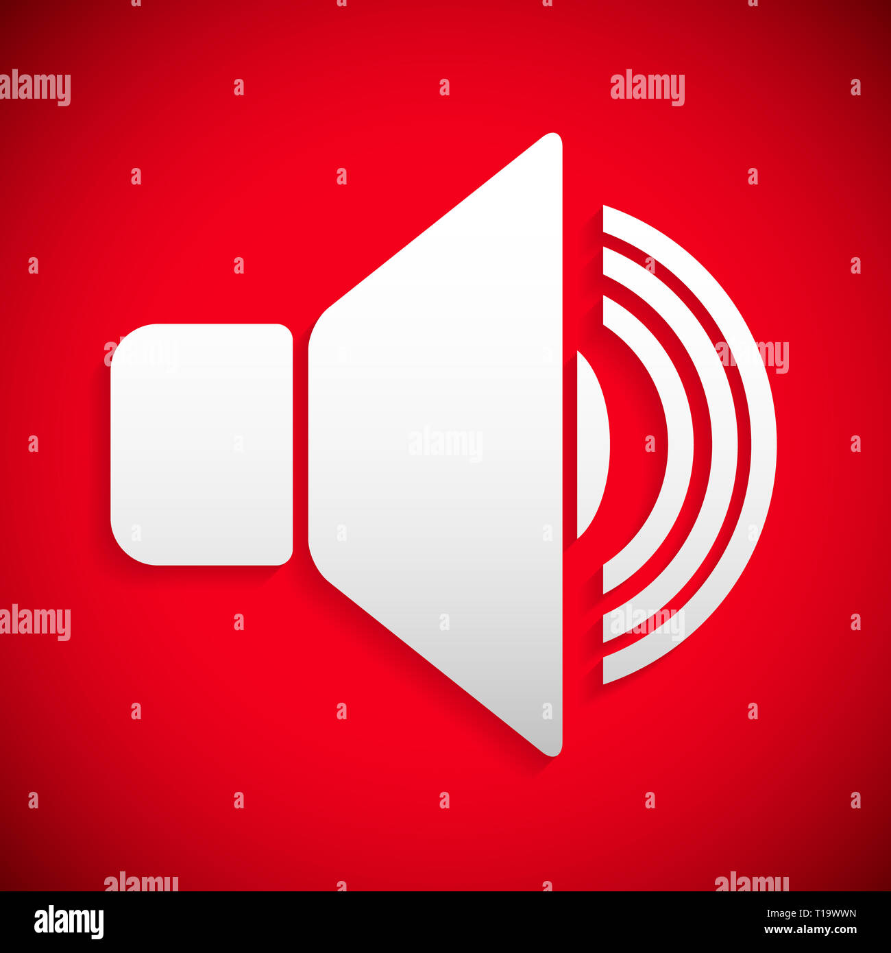 Red speaker icon Stock Photo Alamy