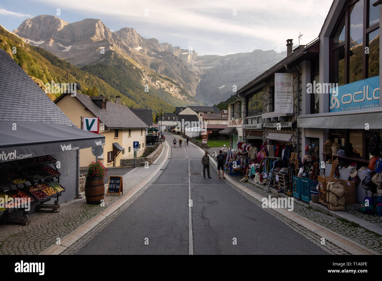 Village of Gavarnie, french pyrenees Stock Photo