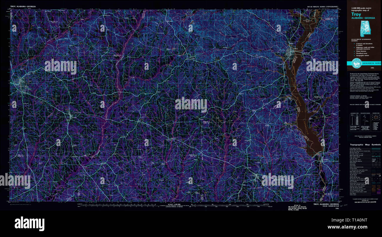 Troy alabama map hires stock photography and images Alamy