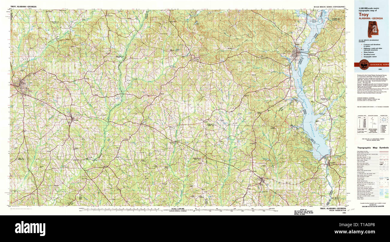 Troy alabama map hires stock photography and images Alamy