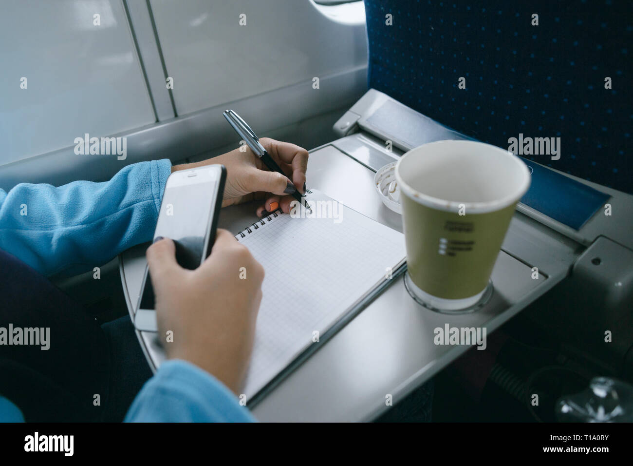 Train women hi-res stock photography and images - Alamy