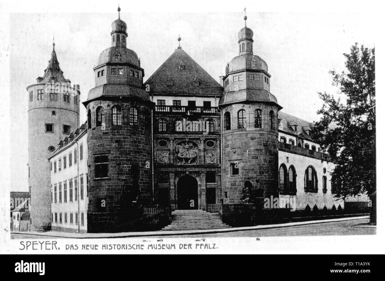geography / travel historic, Germany, cities and communities, Speyer, museums, Historical Museum of the Palatinate, built 1907, Additional-Rights-Clearance-Info-Not-Available Stock Photo