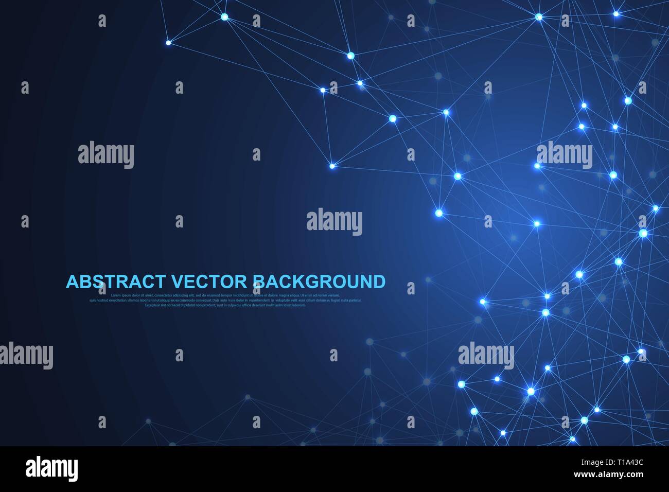 Abstract plexus background with connected lines and dots. Plexus geometric effect Big data with compounds. Lines plexus, minimal array. Digital data Stock Vector