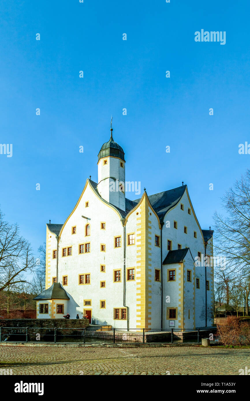 Water Castle Klaffenbach in Chemnitz, Germany Stock Photo