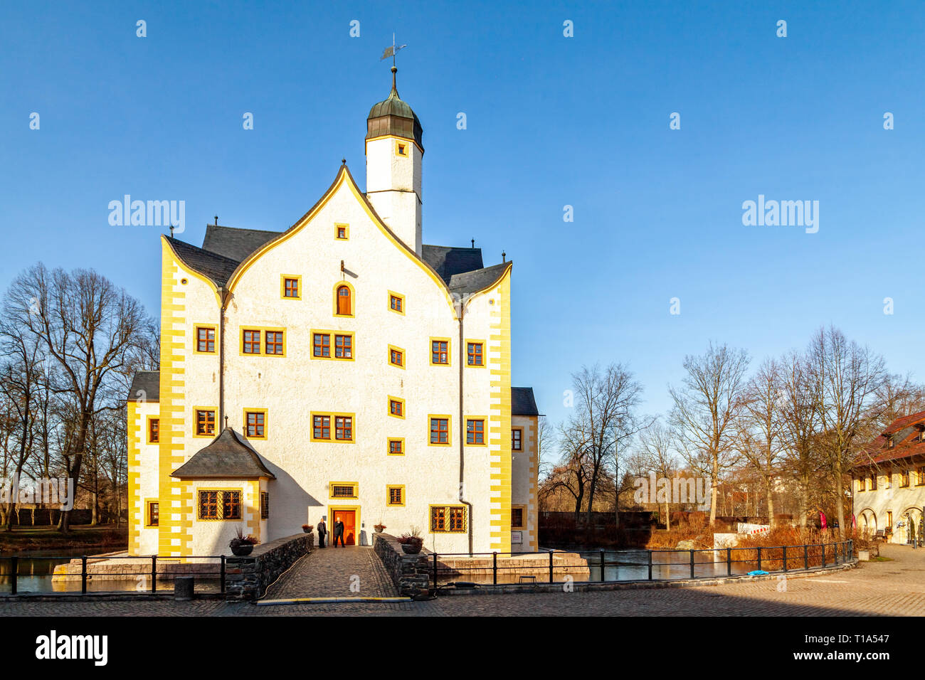 Water Castle Klaffenbach in Chemnitz, Germany Stock Photo