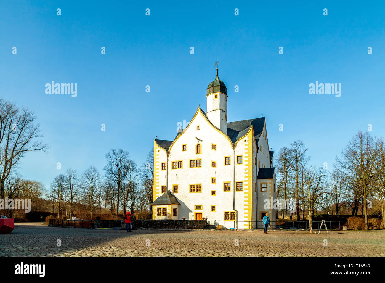 Water Castle Klaffenbach in Chemnitz, Germany Stock Photo
