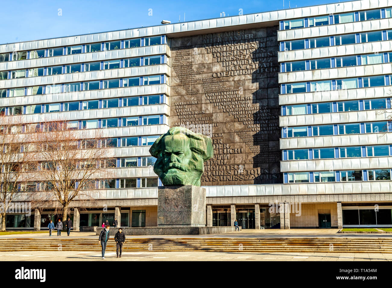 Karl Marx Monument, Chemnitz, Germany Stock Photo