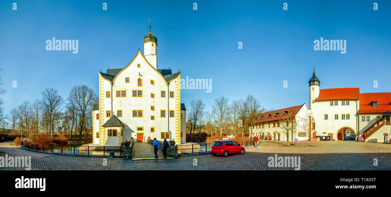 Water Castle Klaffenbach in Chemnitz, Germany Stock Photo
