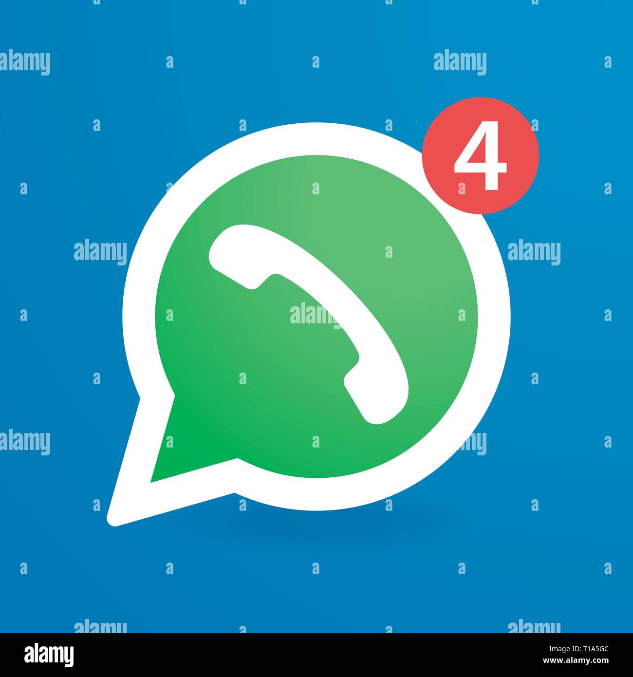 Green phone handset in speech bubble vector icon Stock Vector