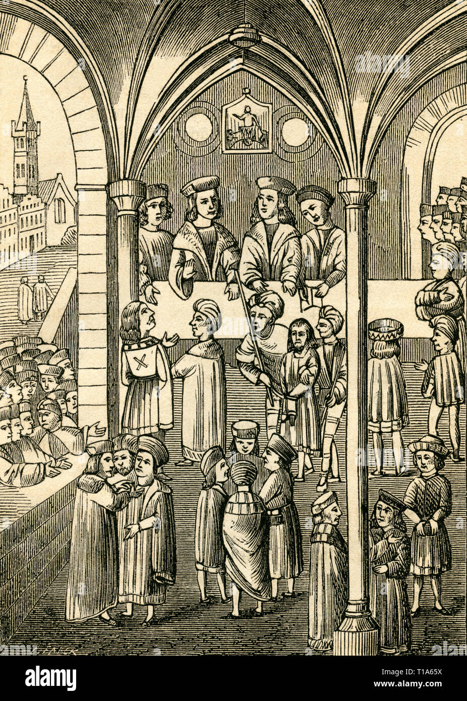 Germany, Hamburg, an meeting of the lower court of justice in the 15th