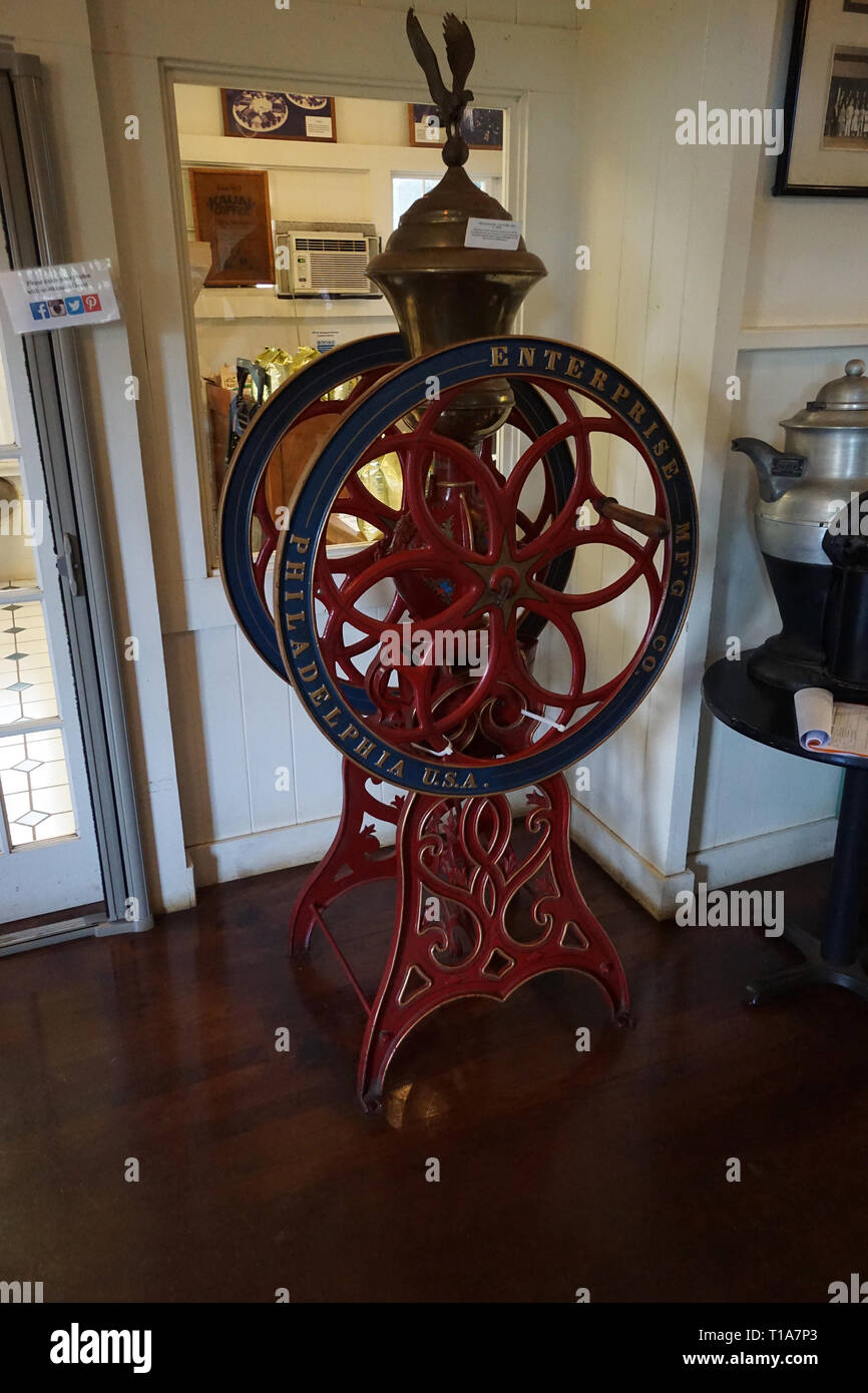 Hand powered coffee mill Stock Photo Alamy