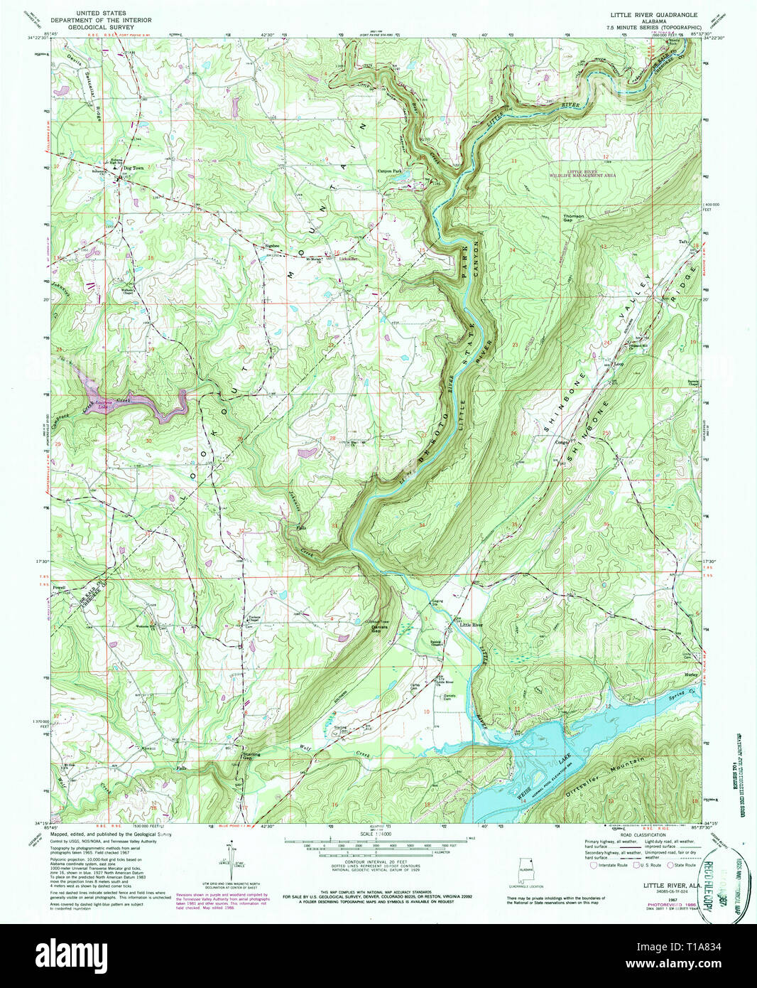 Alabama river map hi-res stock photography and images - Alamy