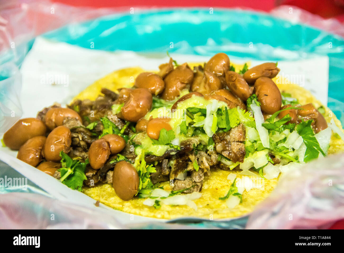 An authentic, Mexican taco from Ensenada, Mexico Stock Photo Alamy