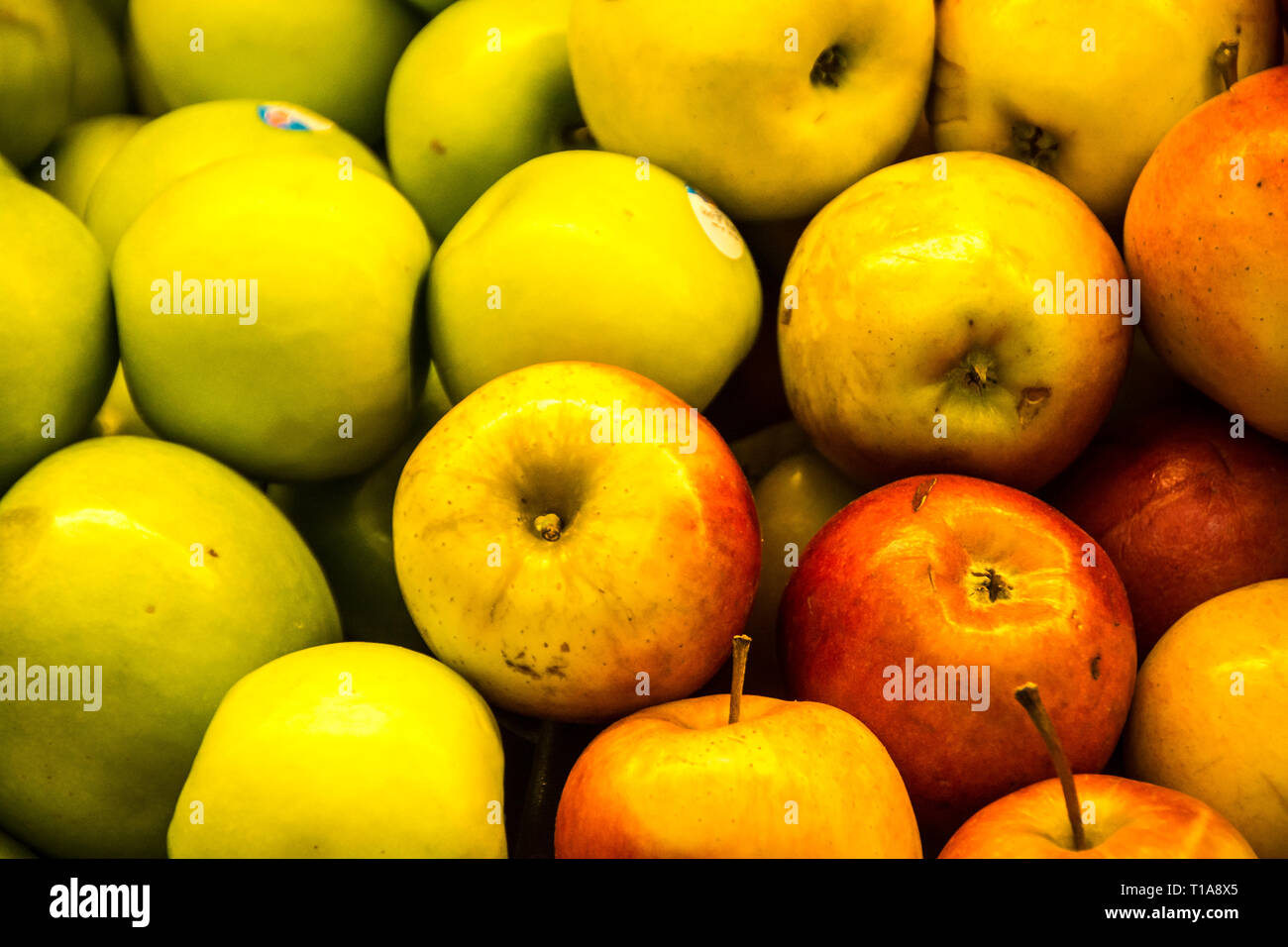 Bagged Apples On Store Shelf Stock Photo 6511699