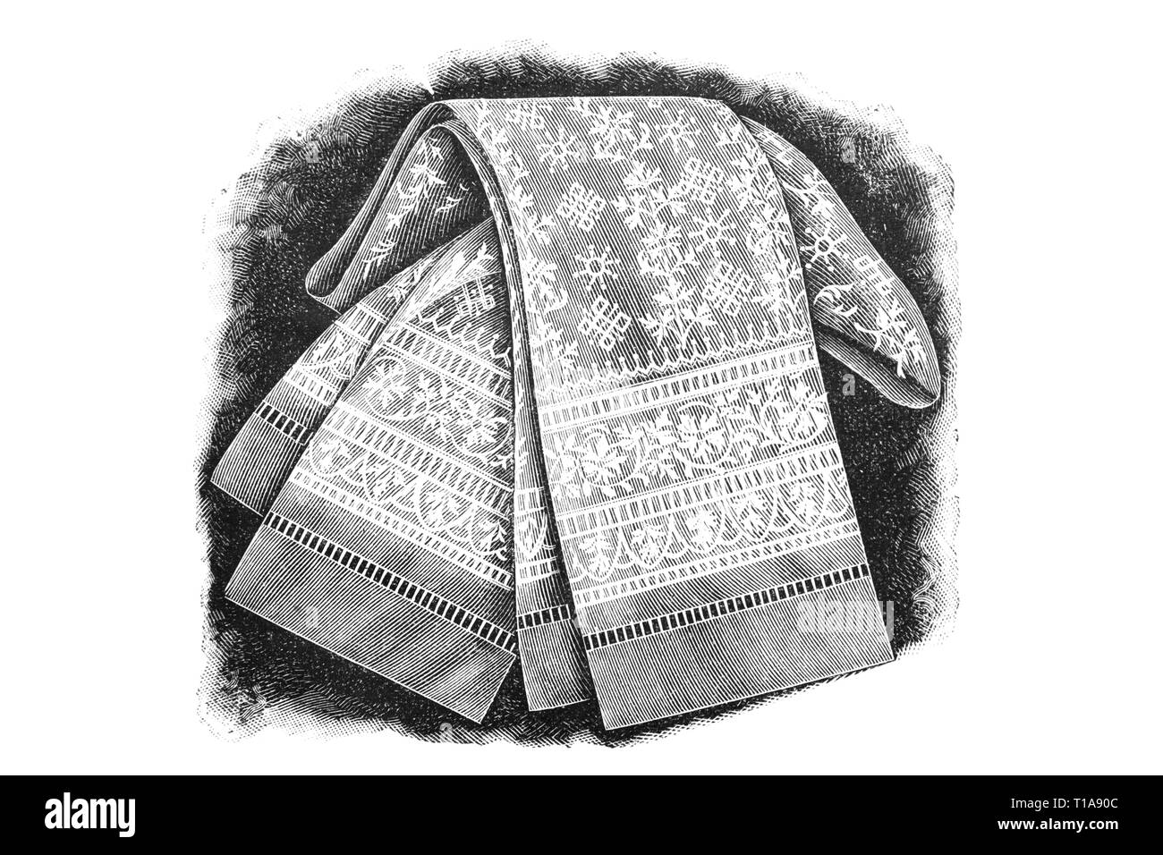 Towels Vintage Illustration 1905 Stock Photo Alamy