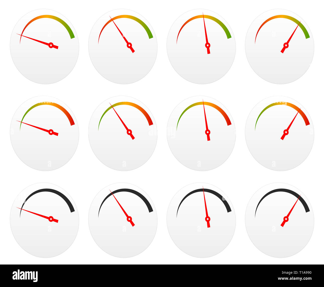 Circle dial, gauge template. Editable vector illustration Stock Photo ...