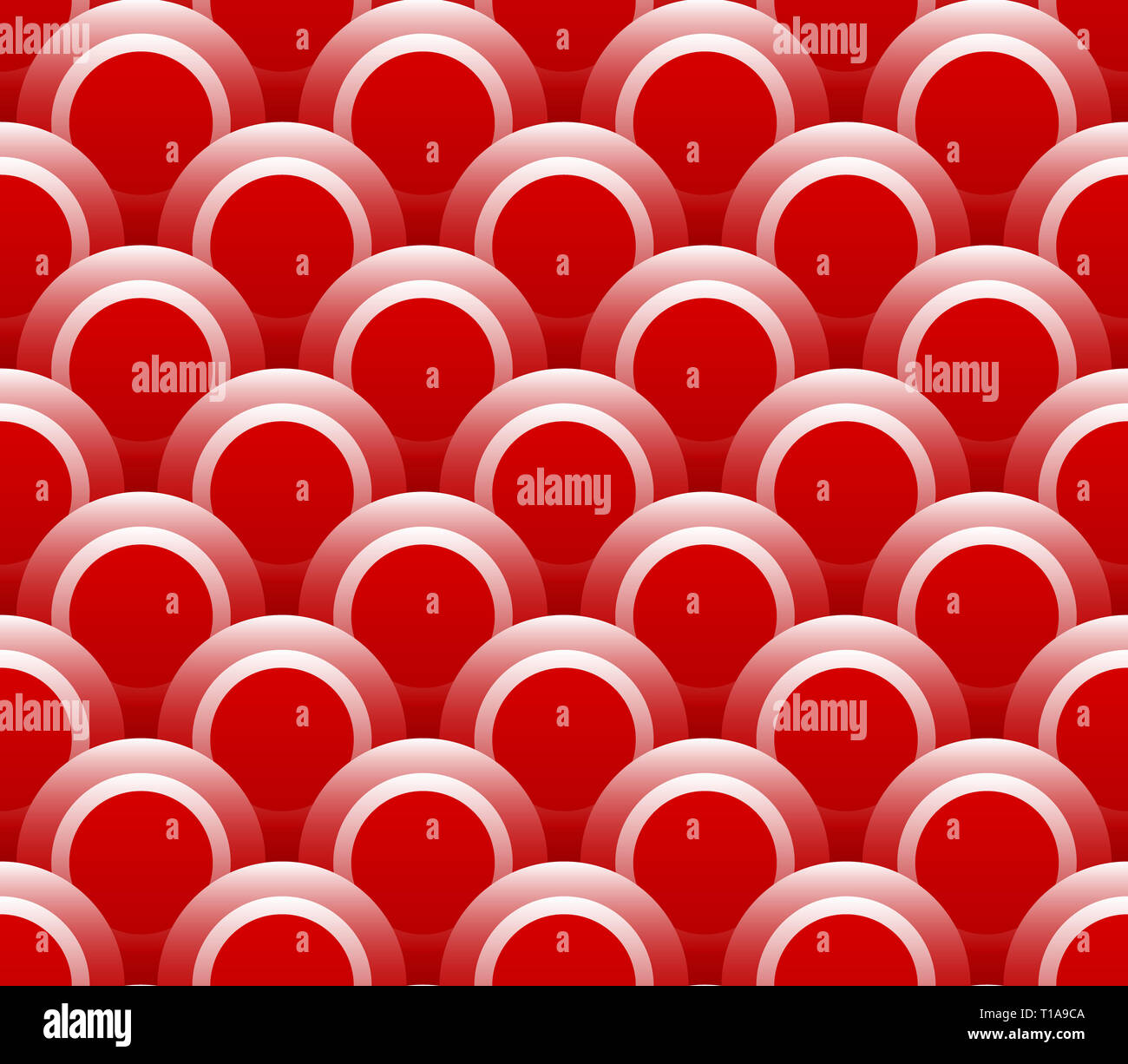 Overlapping circle shapes repeating pattern. Vector graphics Stock