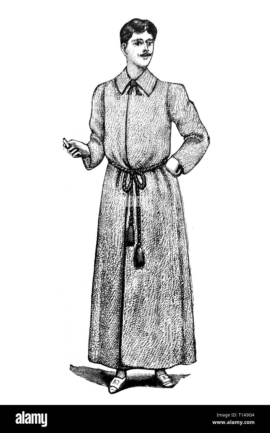 Bathrobe Vintage Illustration 1905 Stock Photo Alamy