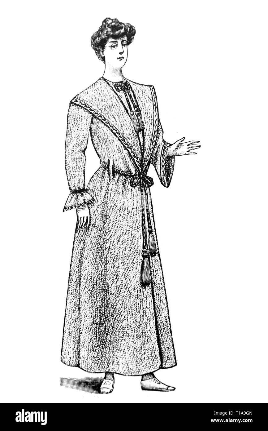 Bathrobe Vintage Illustration 1905 Stock Photo Alamy