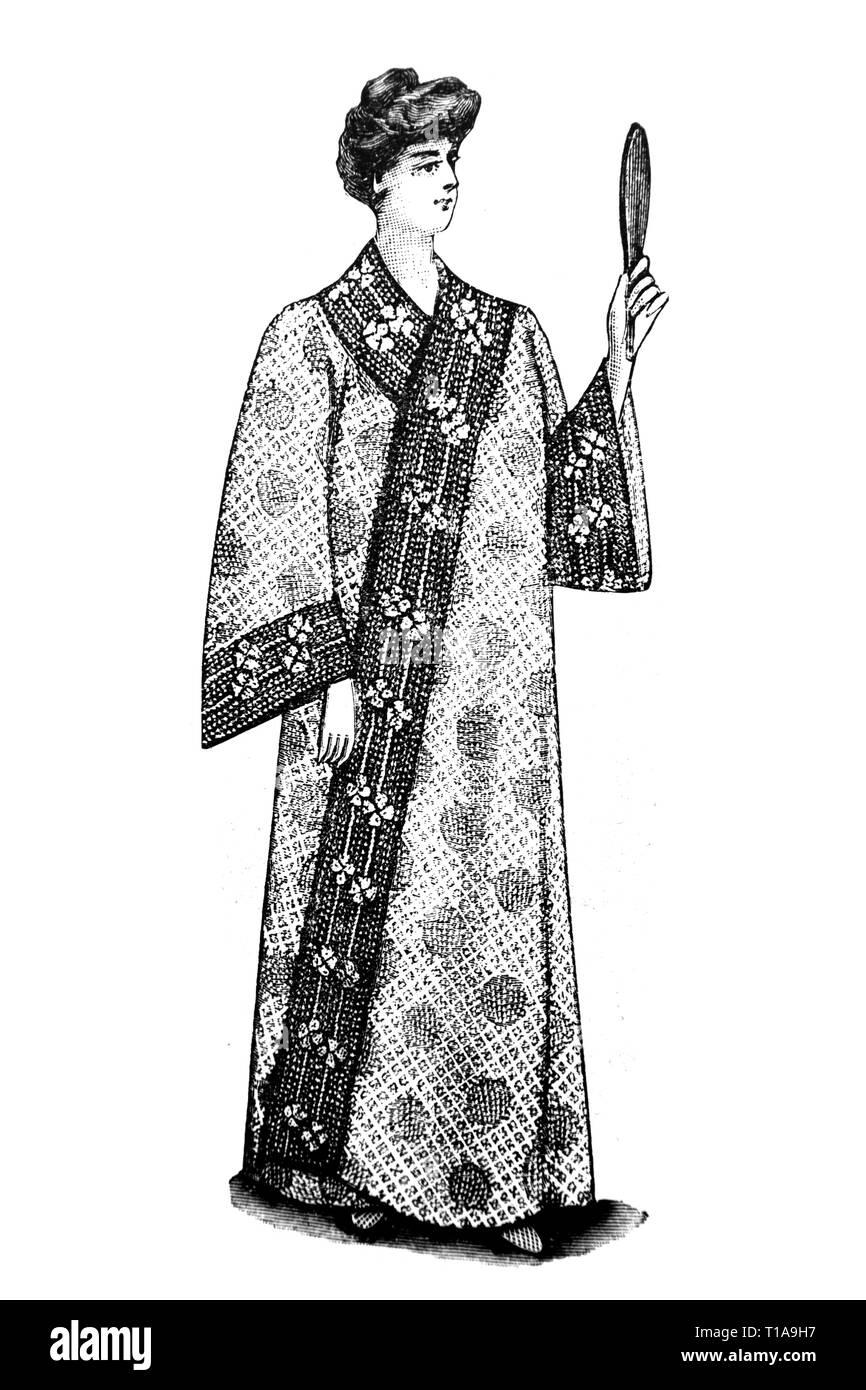Bathrobe Vintage Illustration 1905 Stock Photo Alamy