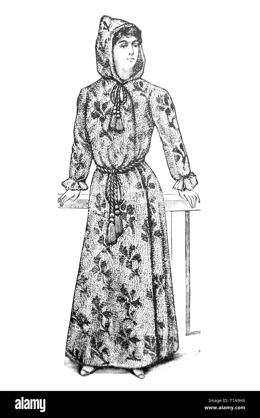 Bathrobe Vintage Illustration 1905 Stock Photo Alamy