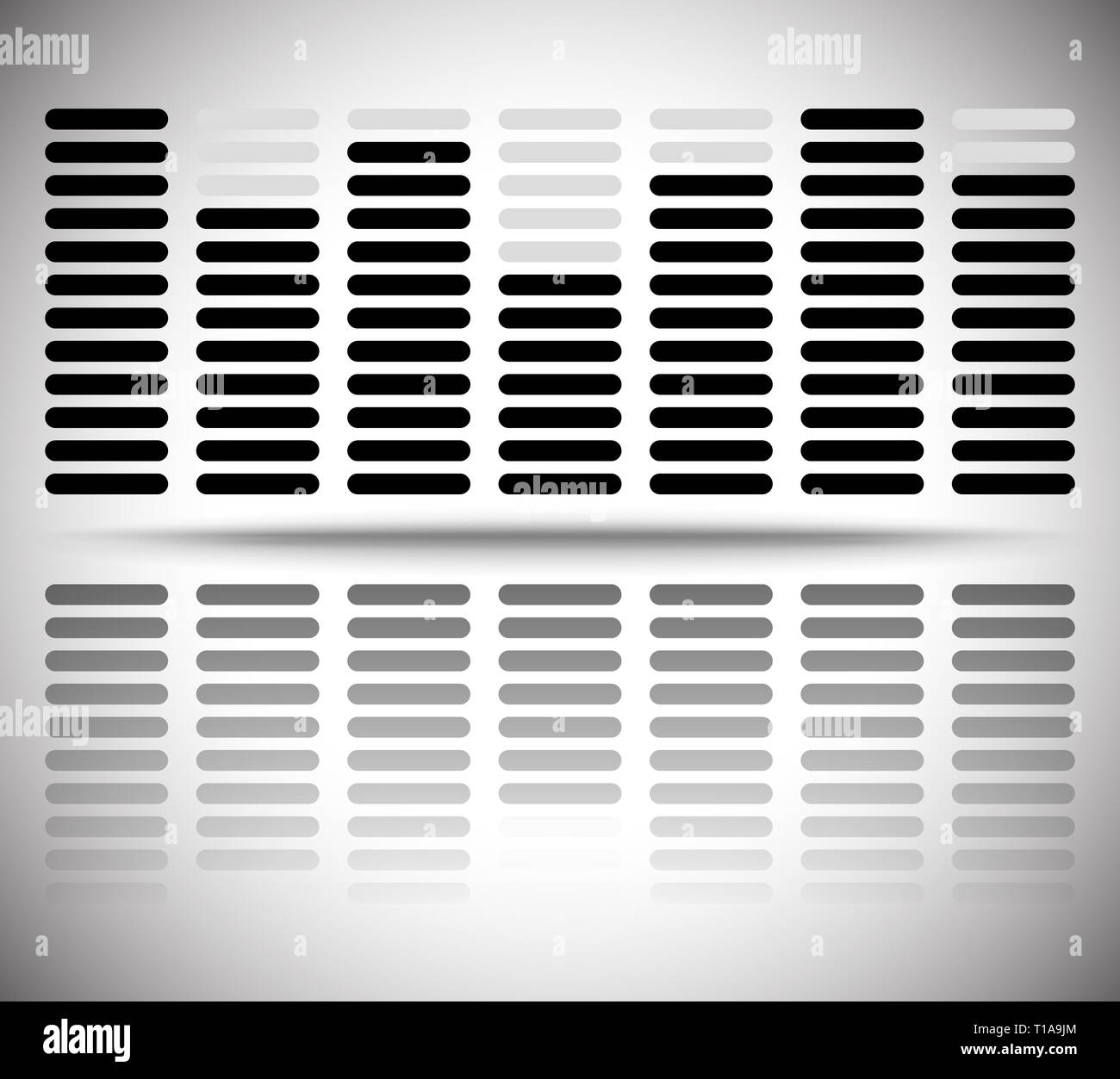 Eq, equalizer with bars. Editable vector illustration Stock Photo - Alamy