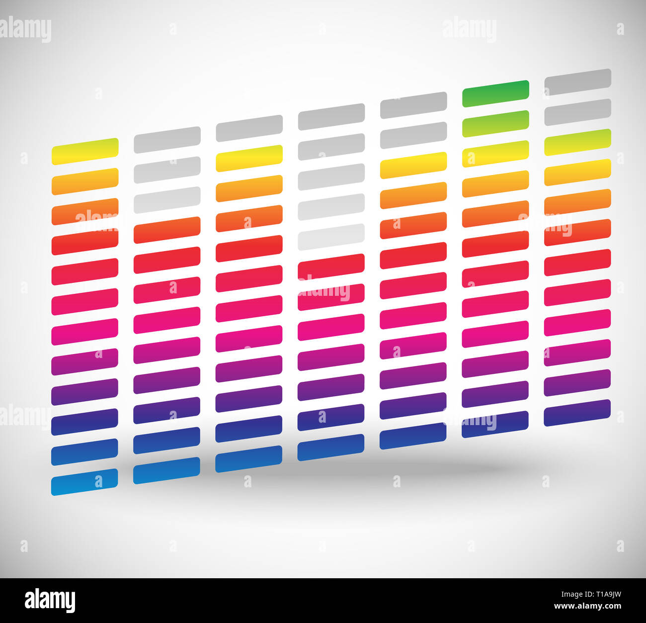 Eq, equalizer with bars. Editable vector illustration Stock Photo - Alamy