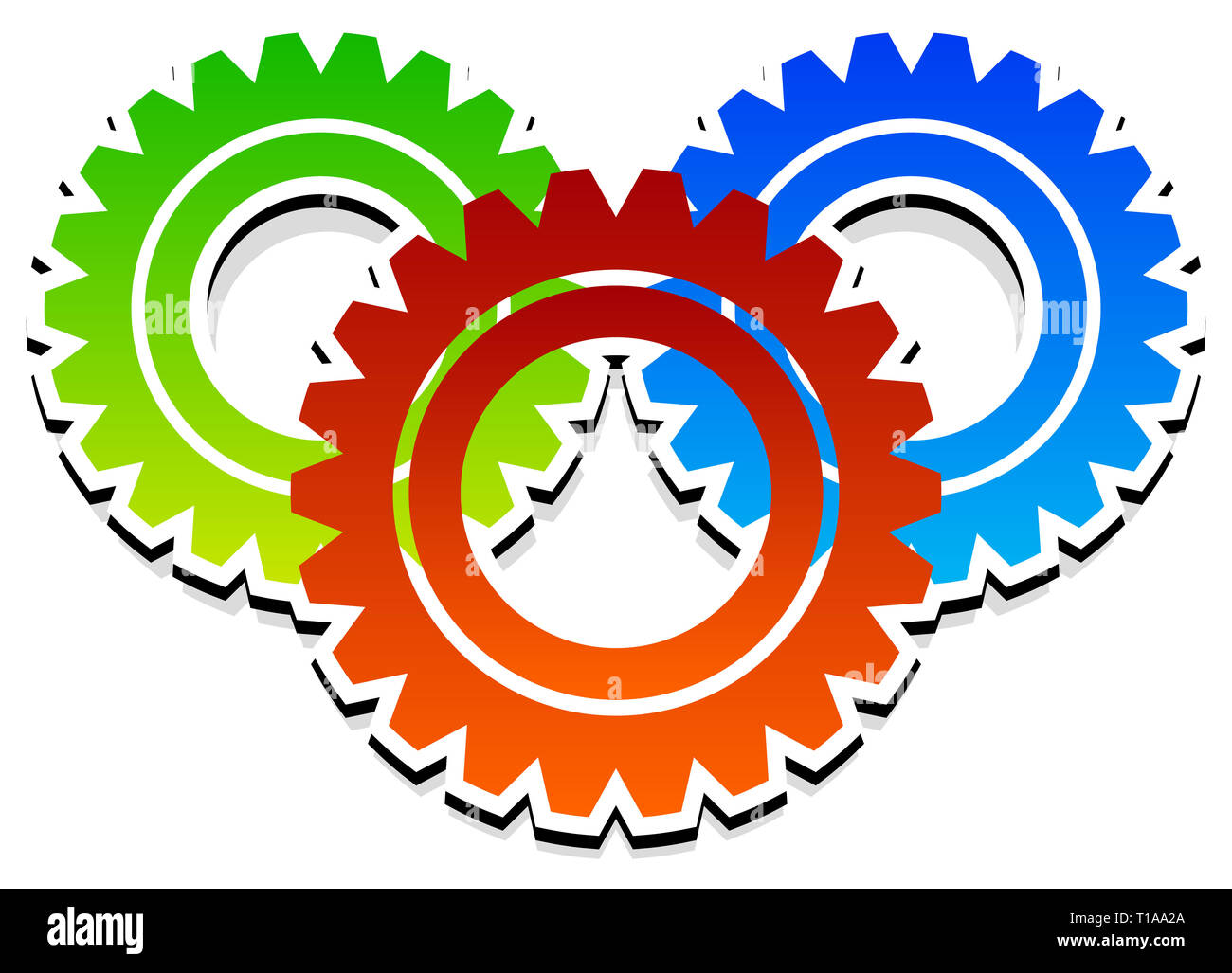 Rework Wheel Various gear wheel, rack wheel vector graphics. Mechanics ...