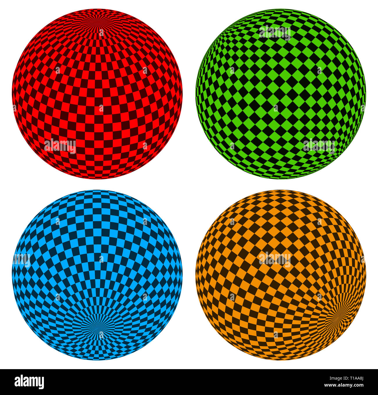 Gridded or wireframe spheres Stock Photo - Alamy