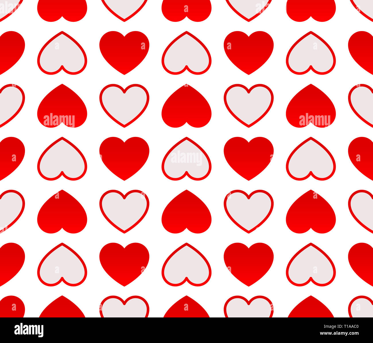 Alternating Heart Pattern Repeatable heart pattern, heart background, vector graphics Stock Photo ...