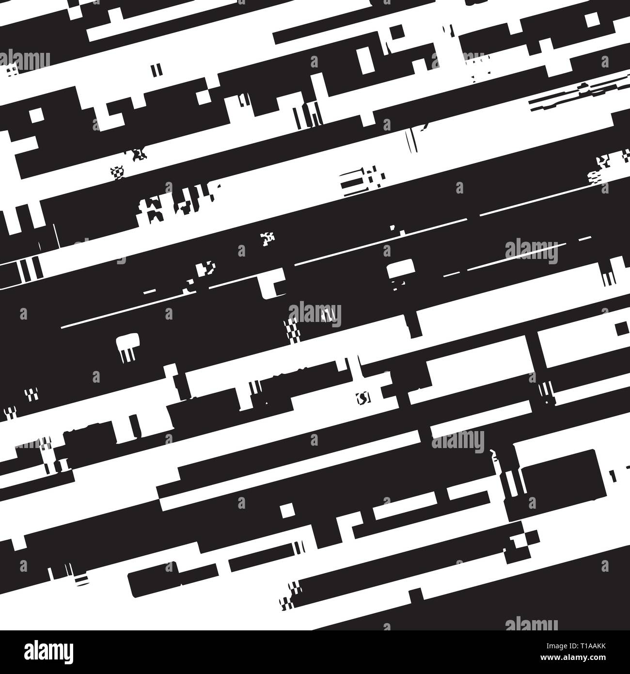 Glitched Diagonal Overlay Stock Vector